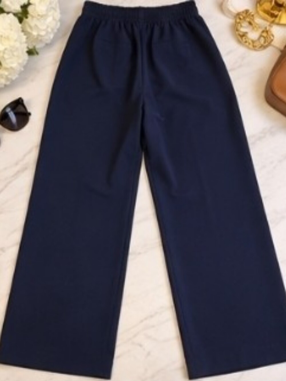 Draper’s & Damon’s Women’s 6P Navy Blue Pull On Pants Elastic Waist Petite